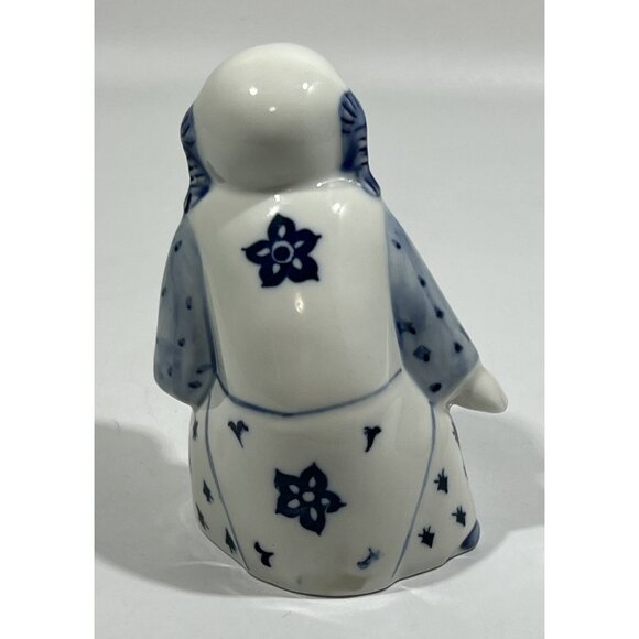 1998 Liu Qingyun Eagle and Chicks Game Blue and White China Sculpture - Picture 4 of 13